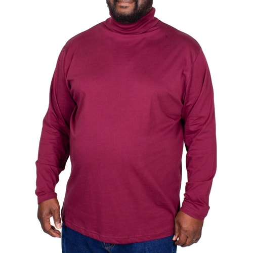 Bigdude Roll Neck Top Burgundy