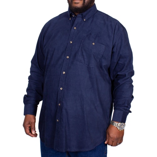 Espionage Needlecord Long Sleeve Shirt Navy