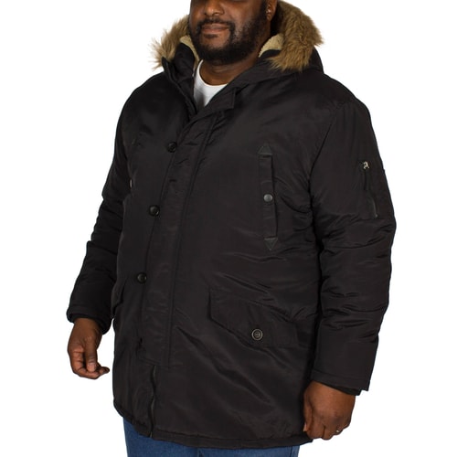 Bigdude Parka Coat Black