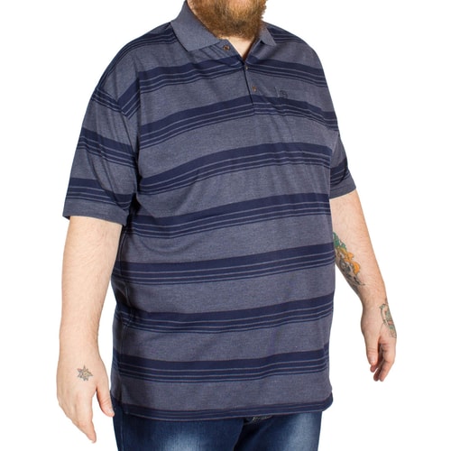 Brooklyn Andre Stripe Polo Shirt Navy