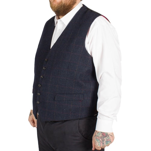 Skopes Swilken Waistcoat Navy Check