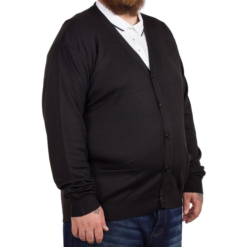 D555 Marsh Black Buttoned Cardigan