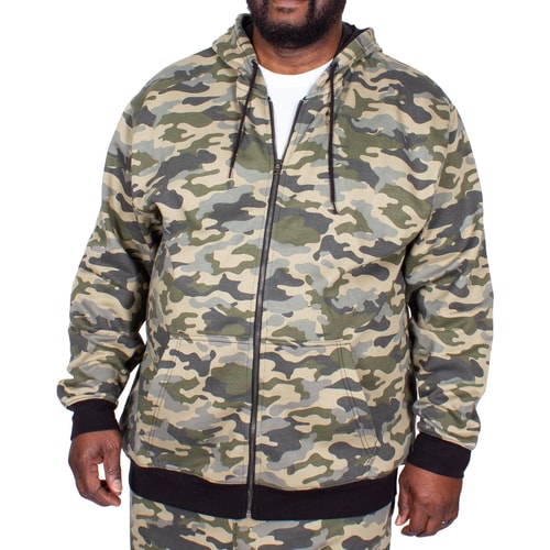 Bigdude Camouflage Full Zip Hoody Khaki