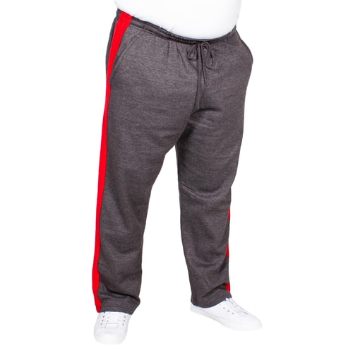 Bigdude Straight Leg Jogger With Stripe Charcoal