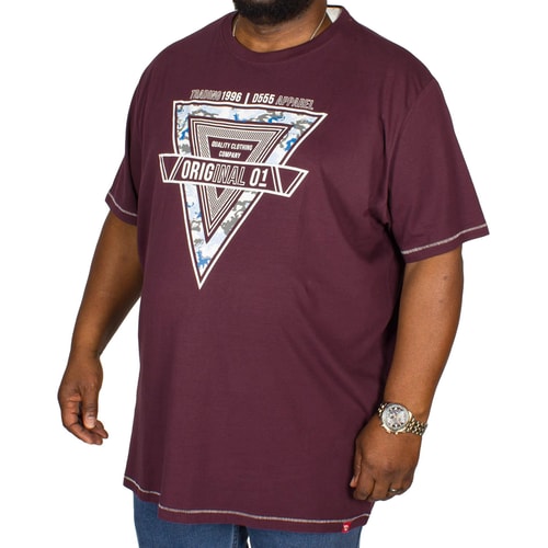 D555 Gary Printed T-shirt Dark Plum