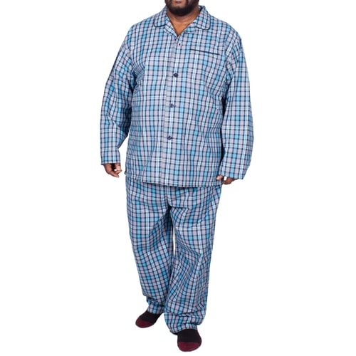 Espionage Traditional Check Pyjamas Navy
