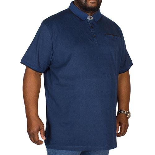 D555 Johan Fine Stripe Polo Shirt Blue