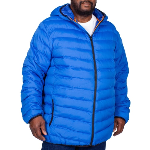 D555 Clark Padded Hooded Jacket Colbalt Blue