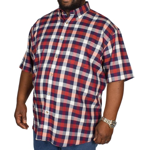 Cotton Valley Check Short Sleeve Shirt Amber/Navy