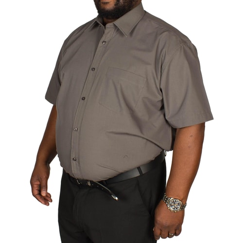 Metaphor Plain Charcoal Short Sleeve Shirt