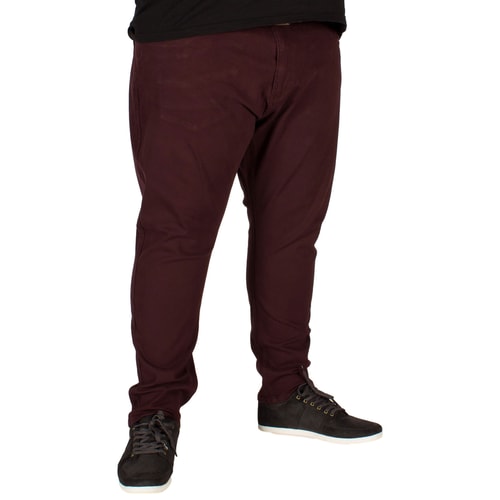 KAM Alba Stretch Chinos Burgundy