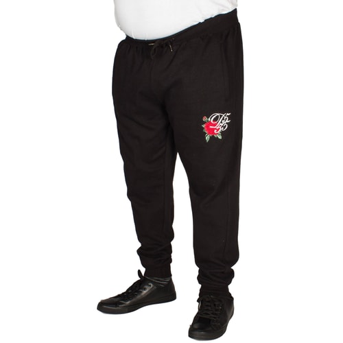D555 Matt Embroidered Jogger Black