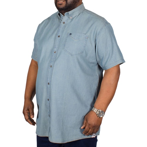 Mish Mash Denim Look Short Sleeve Shirt