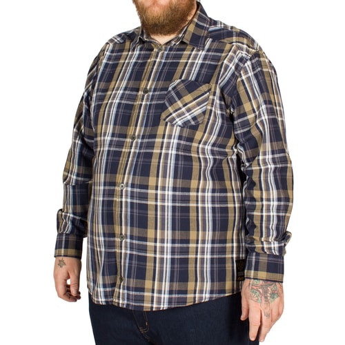 Replika Long Sleeve Checked Shirt Green