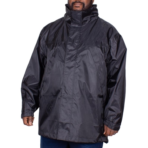 Bigdude Showerproof Packaway Rain Jacket Black