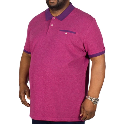 Ben Sherman Oxford Tonic Pique Polo Purple