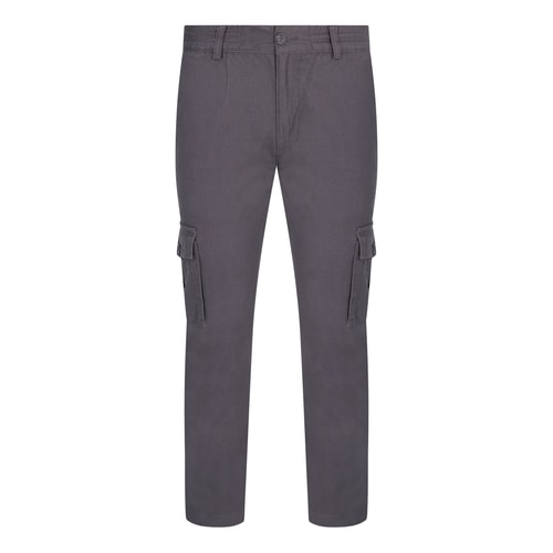 Bigdude Elasticated Waist Cargo Trousers Grey