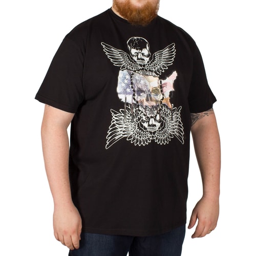 Metaphor Skull Wings Print T-Shirt