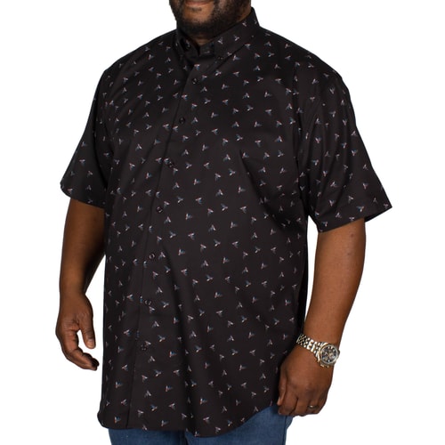 Espionage Kingfisher Print Shirt Black