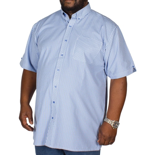 Espionage Gingham Short Sleeve Shirt Blue/White