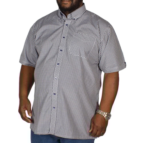 Espionage Gingham Short Sleeve Shirt Navy/White