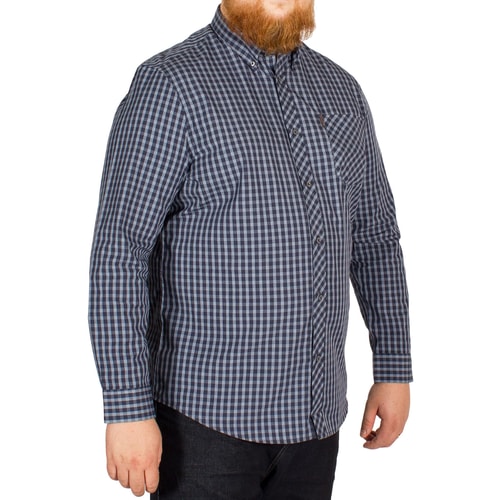 Ben Sherman Windowpane Check Shirt Indigo