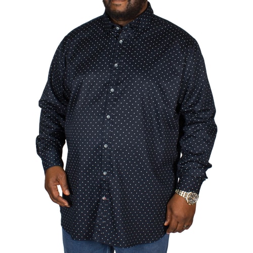 D555 Rashard Cross Print Shirt Navy