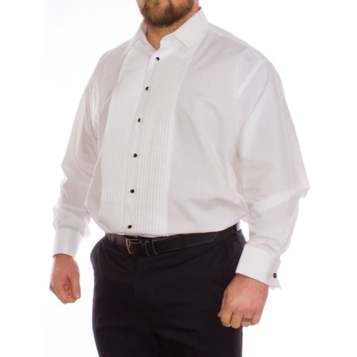 Double Two Stitch Pleat White