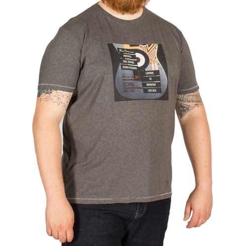 Ben Sherman Guitar Print T-Shirt Grey