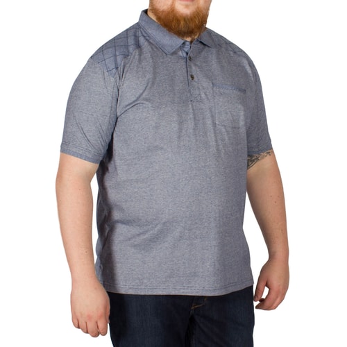 KAM Jeans Mini Stripe Polo Blue