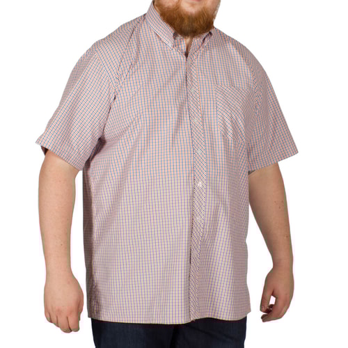 Espionage Short Sleeve Check Shirt Gold/Royal