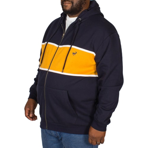 Bigdude Stripe Hoody Navy/Yellow