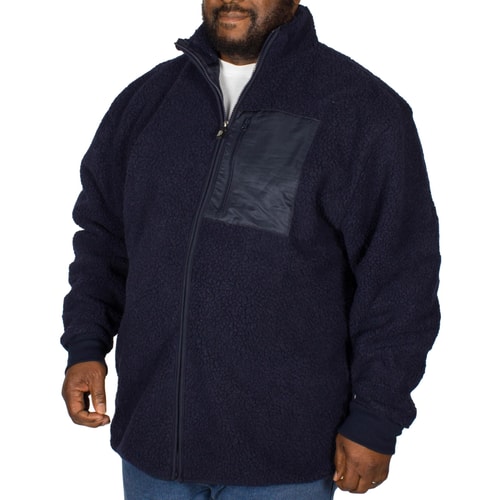 KAM Teddy Fleece Jacket Navy