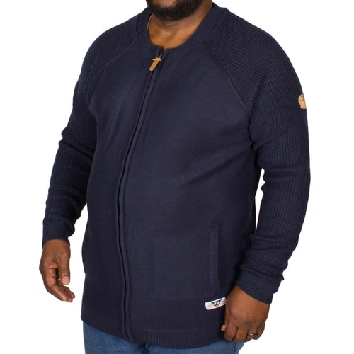 D555 Xavier Knitted Bomber Navy