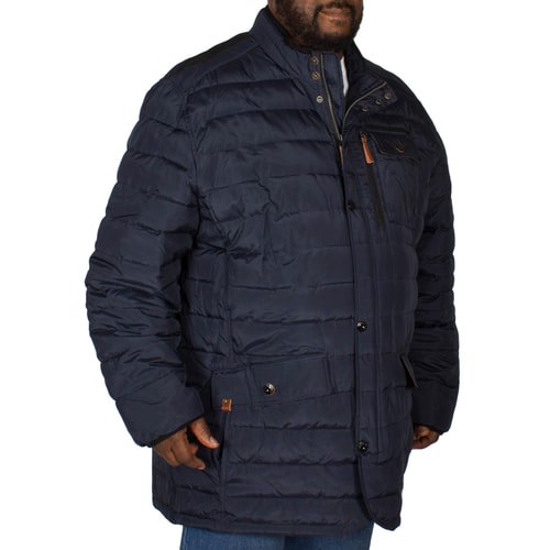 Erla Of Sweden Quilted Coat Navy