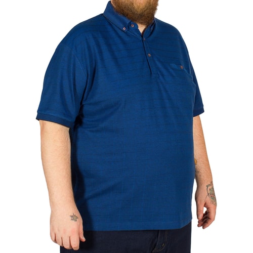 Lizard King Square Print Polo Shirt Cobalt