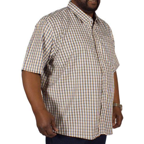 Pierre Roche Short Sleeved Yellow Check Shirt