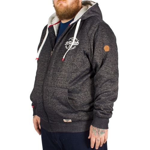 D555 Hulk Fur Lined Sweat Jacket Navy