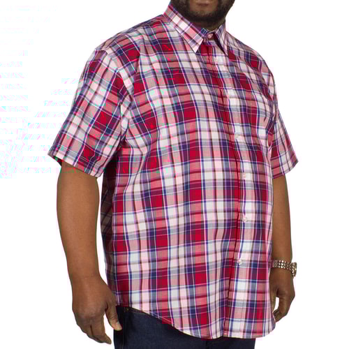 Metaphor Short Sleeve Check Shirt Red/Navy