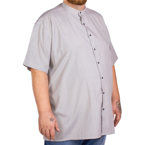 Fitzgerald Black Grandad Short Sleeve Shirt