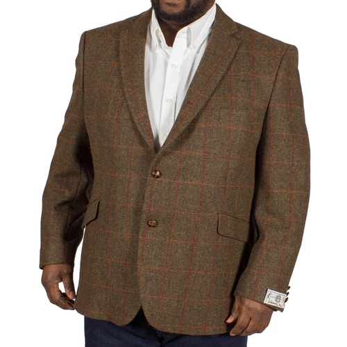 Scott Herringbone Check Blazer Green