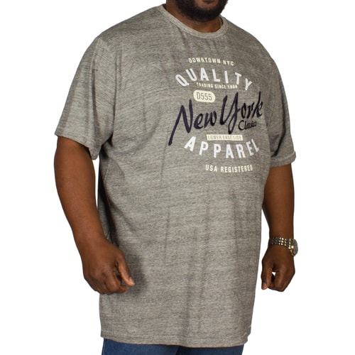 D555 Alphin Printed/Embroidered T-Shirt Charcoal