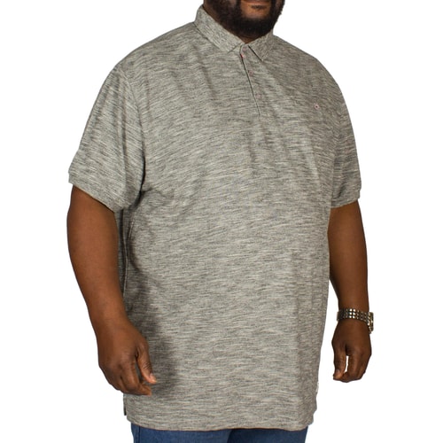 D555 Dunstan Heavy Slub Polo Shirt Grey