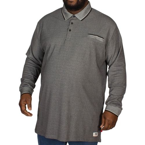 D555 Chigbo Melange Polo Shirt Charcoal
