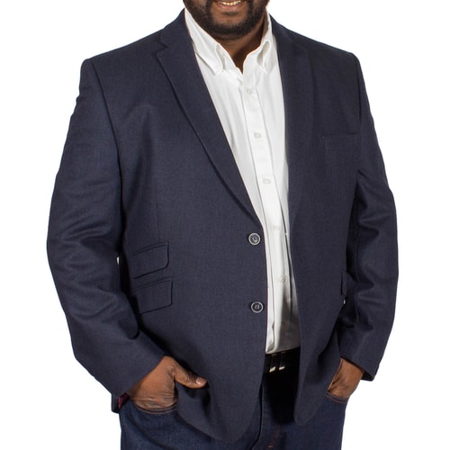 Scott Herringbone Blazer Dark Blue Tailored Fit