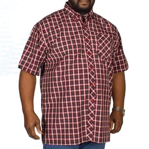 Espionage Check Short Sleeve Shirt Black/Red