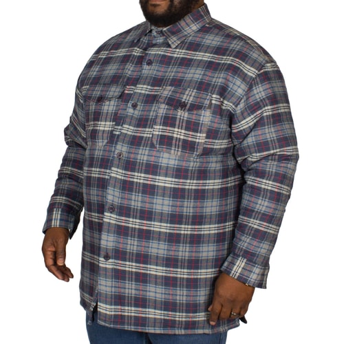 KAM Padded Shirt Navy