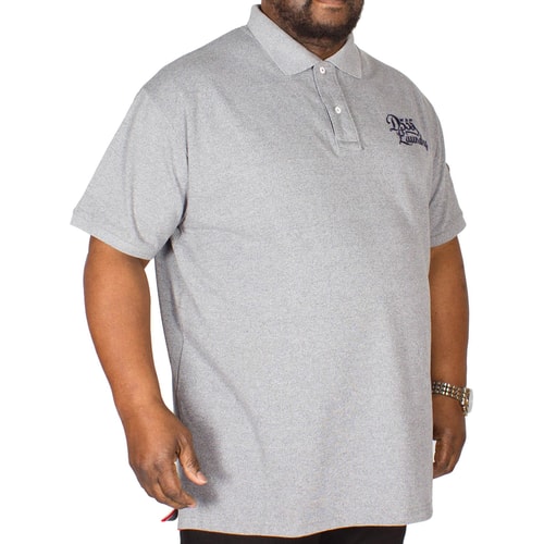 D555 Graham Embroidered Polo Shirt Grey Tall