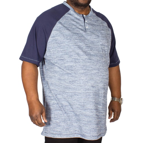 D555 Mayfair Raglan Grandad T-Shirt Blue