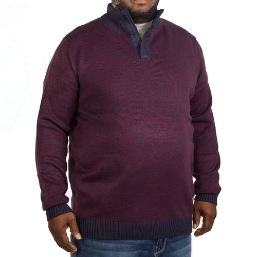 D555 Funnel Neck Jumper Red